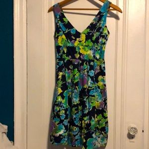 Floral A-line dress with pockets